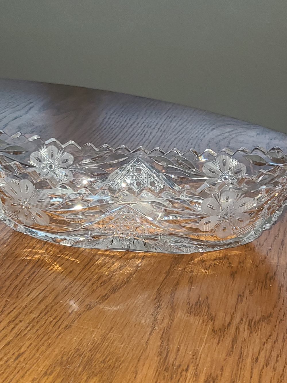 Vintage - American Brilliant Period cut crystal glass celery dish. - Picture 5 of 6